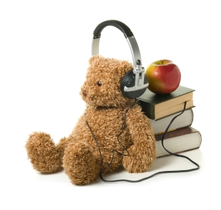 audiobook-teddybear-stock-photo